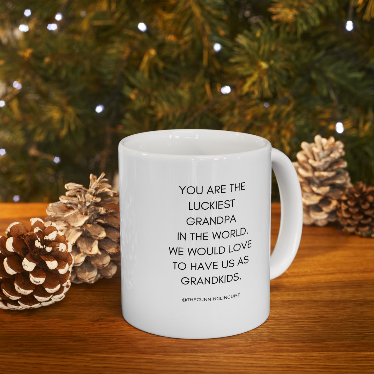 Luckiest Grandpa Ceramic Mug