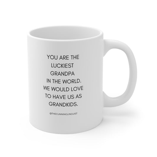 Luckiest Grandpa Ceramic Mug