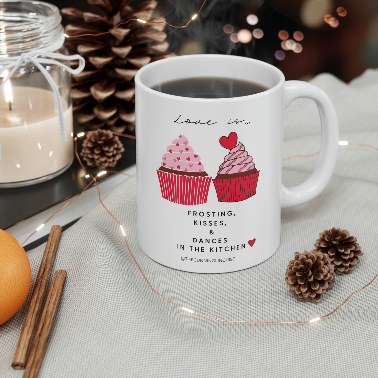 Frosting and Kisses Ceramic Mug