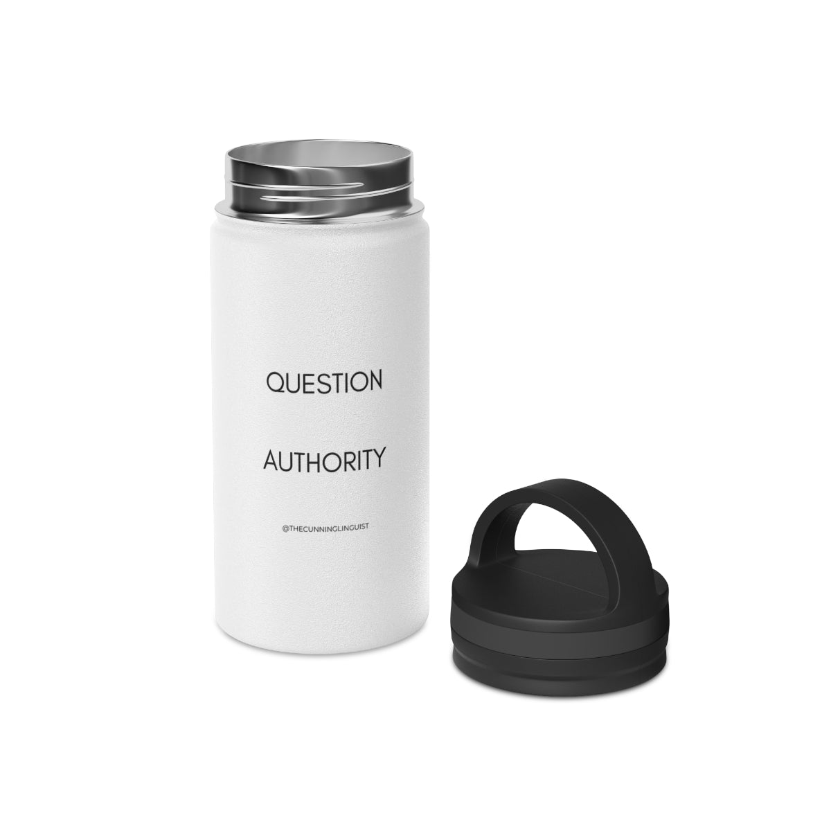 Question Authority Stainless Steel Water Bottle