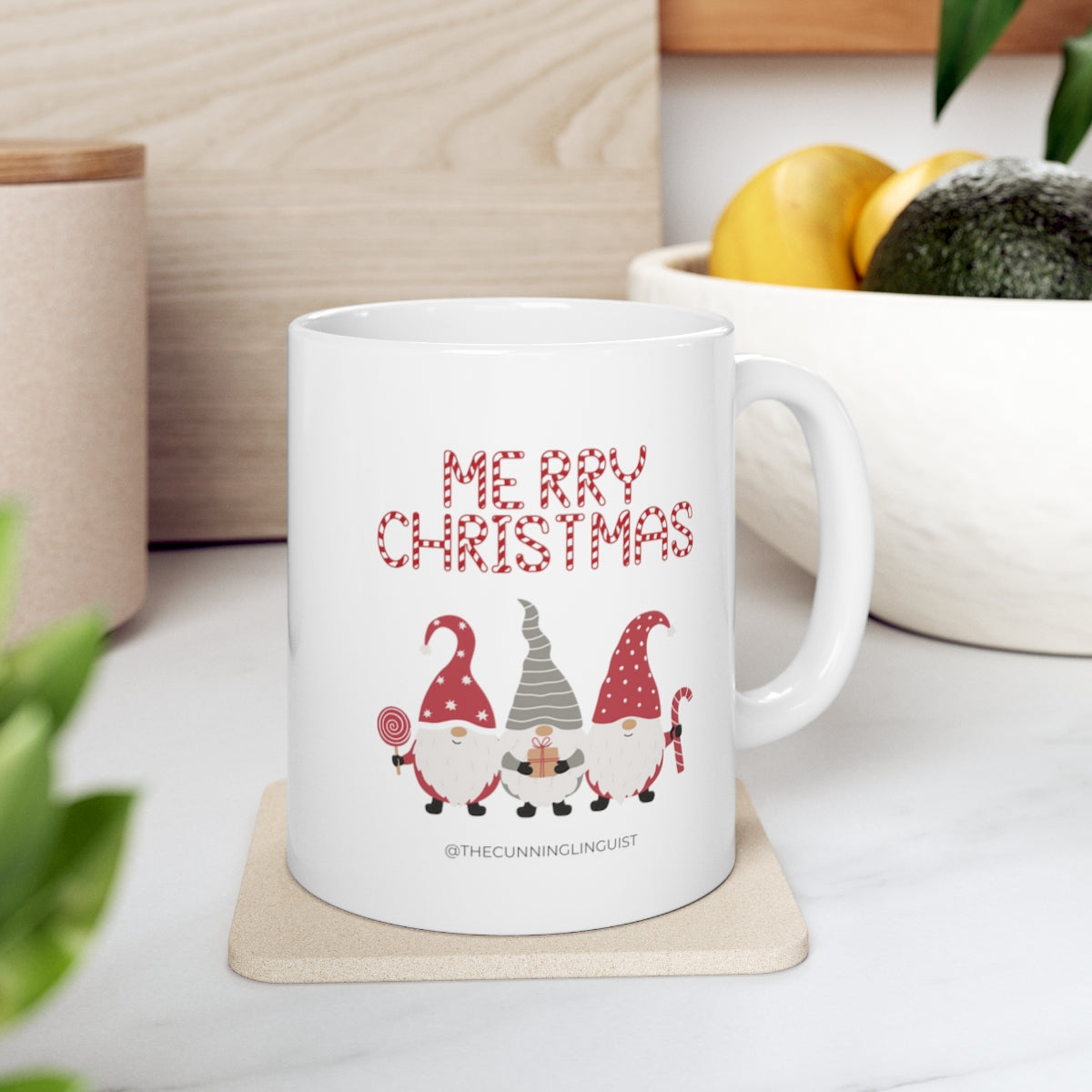 Candy Cane Gnomes Ceramic Mug