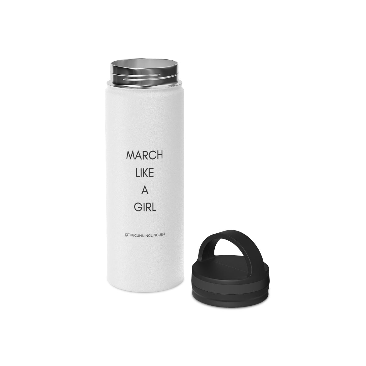 March Like A Girl Stainless Steel Water Bottle