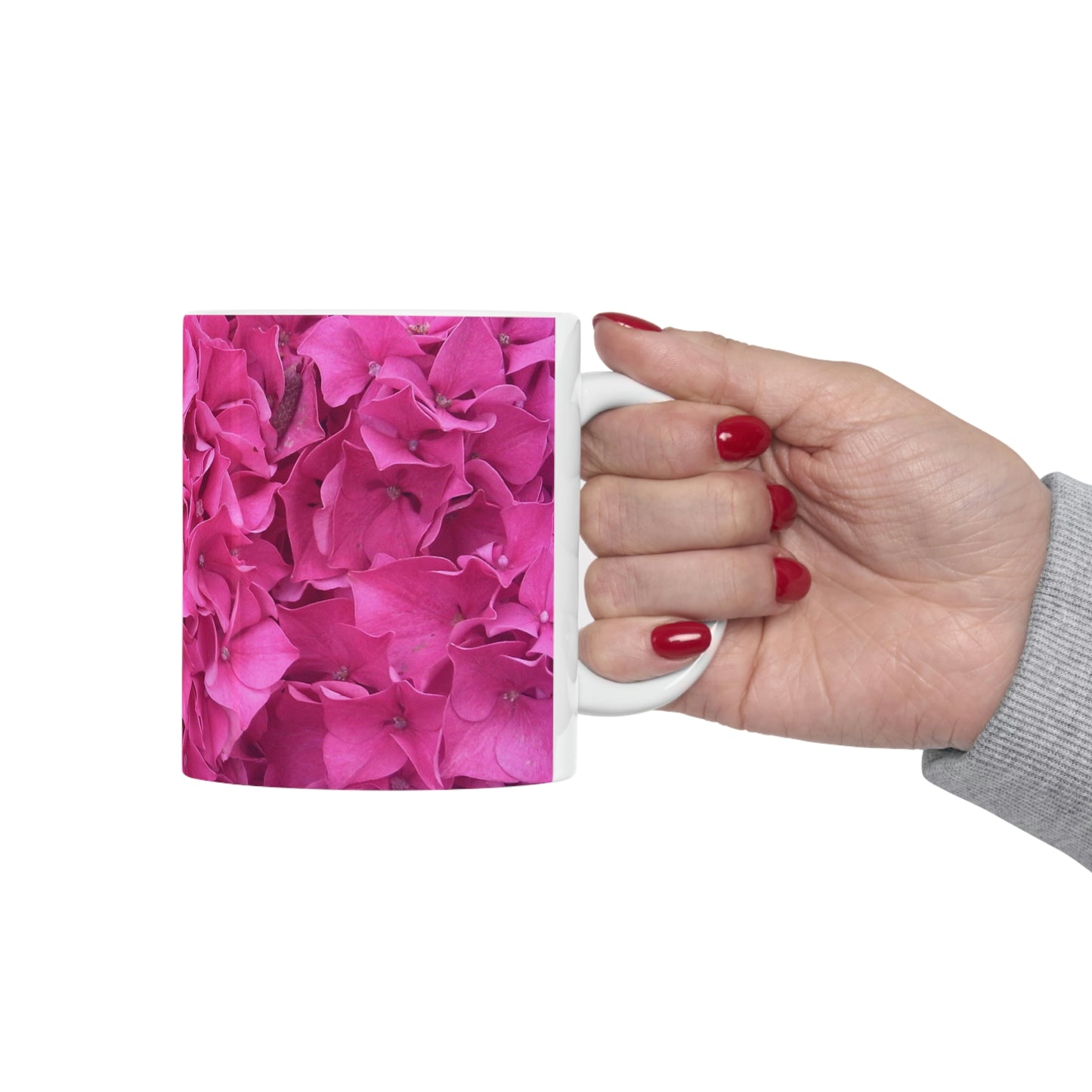 Pink Flower Flow Ceramic Mug