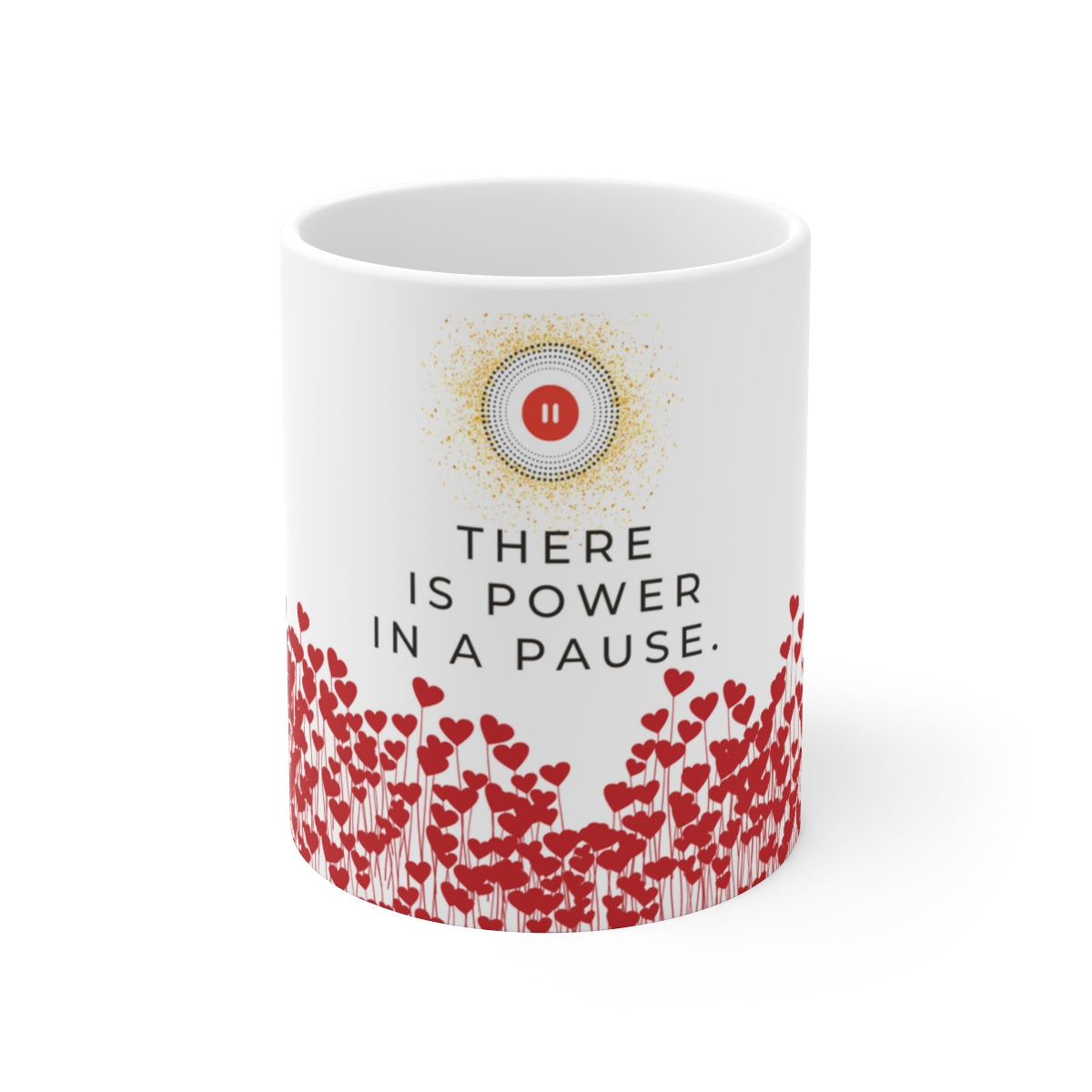 Paused Hearts Ceramic Mug