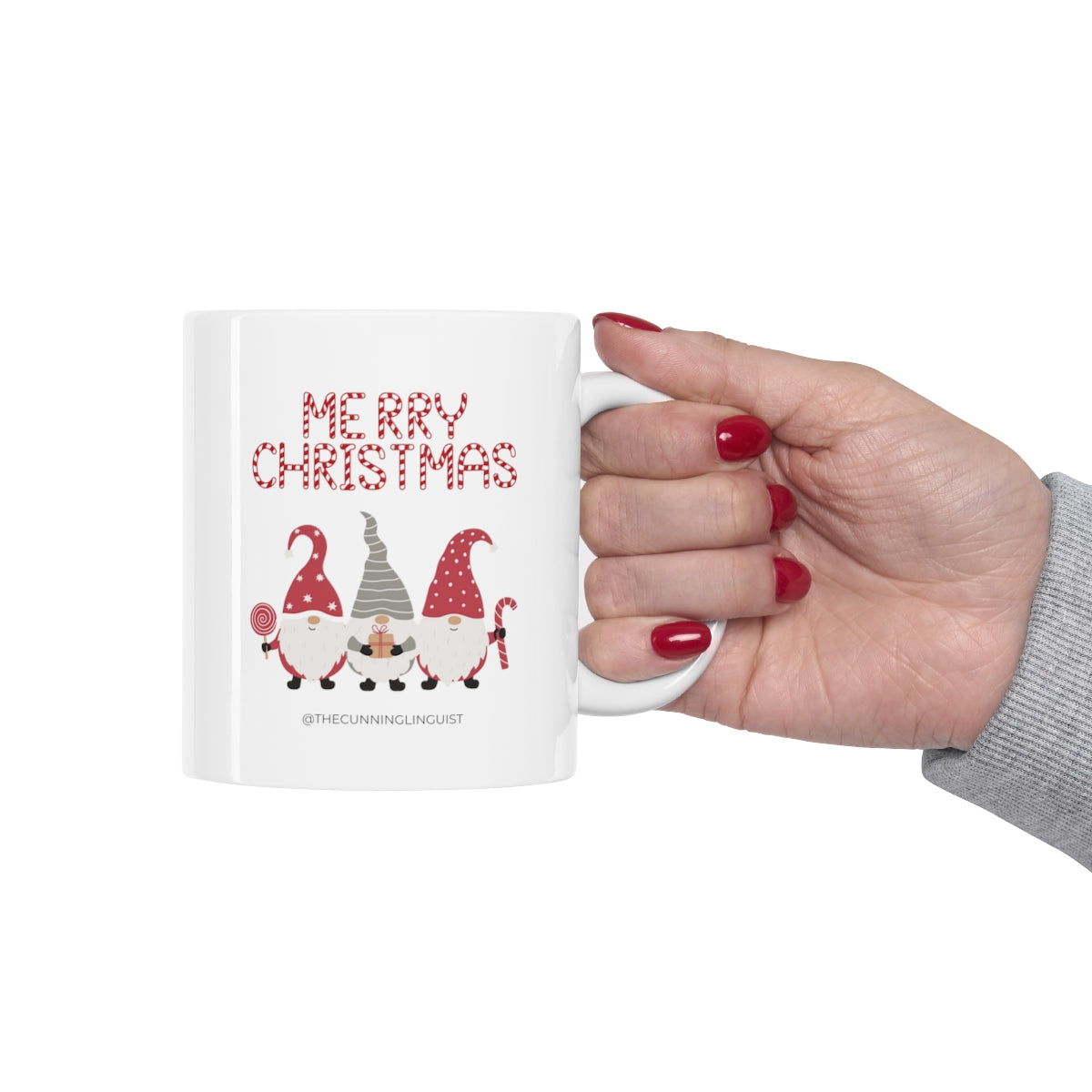 Candy Cane Gnomes Ceramic Mug