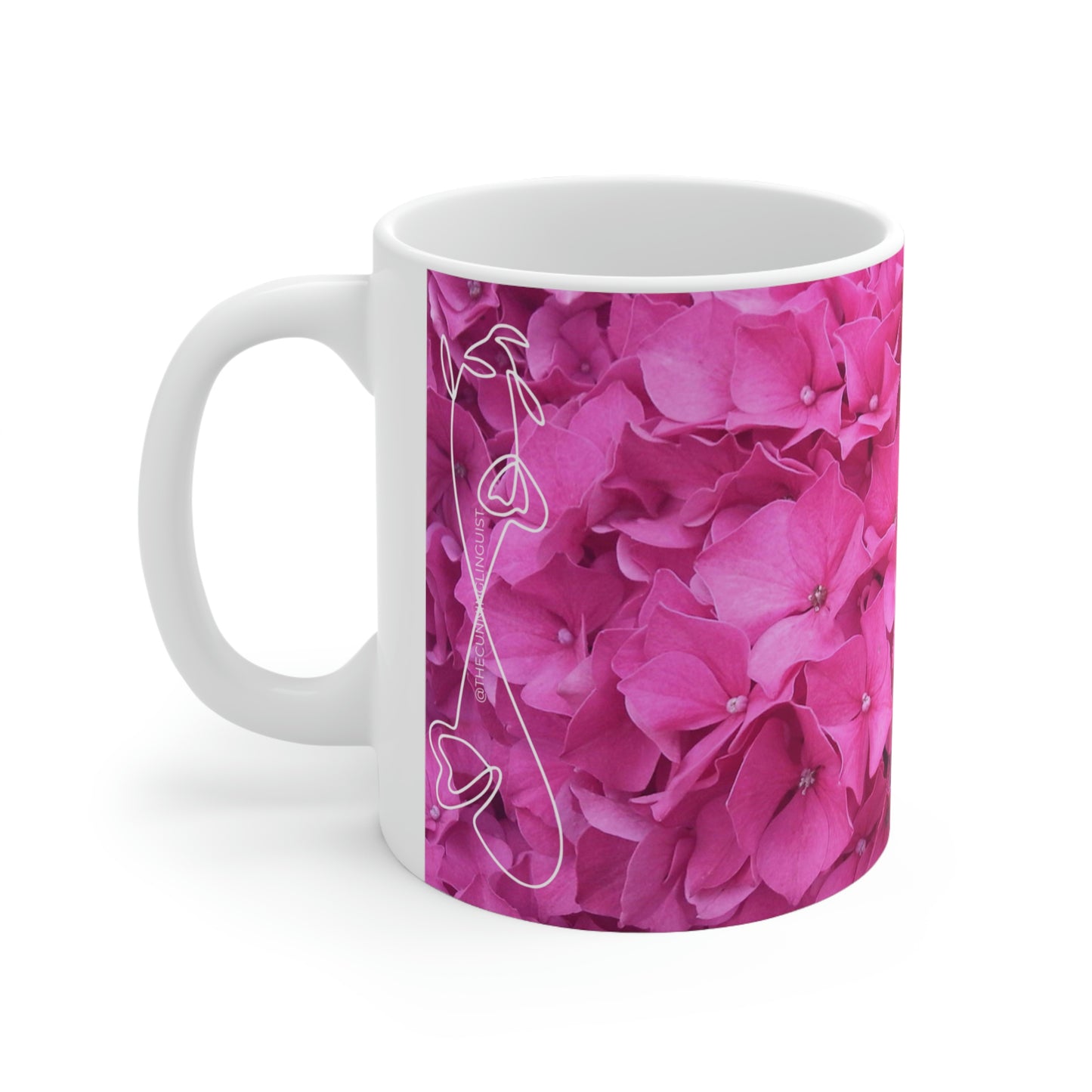 Pink Flower Flow Ceramic Mug