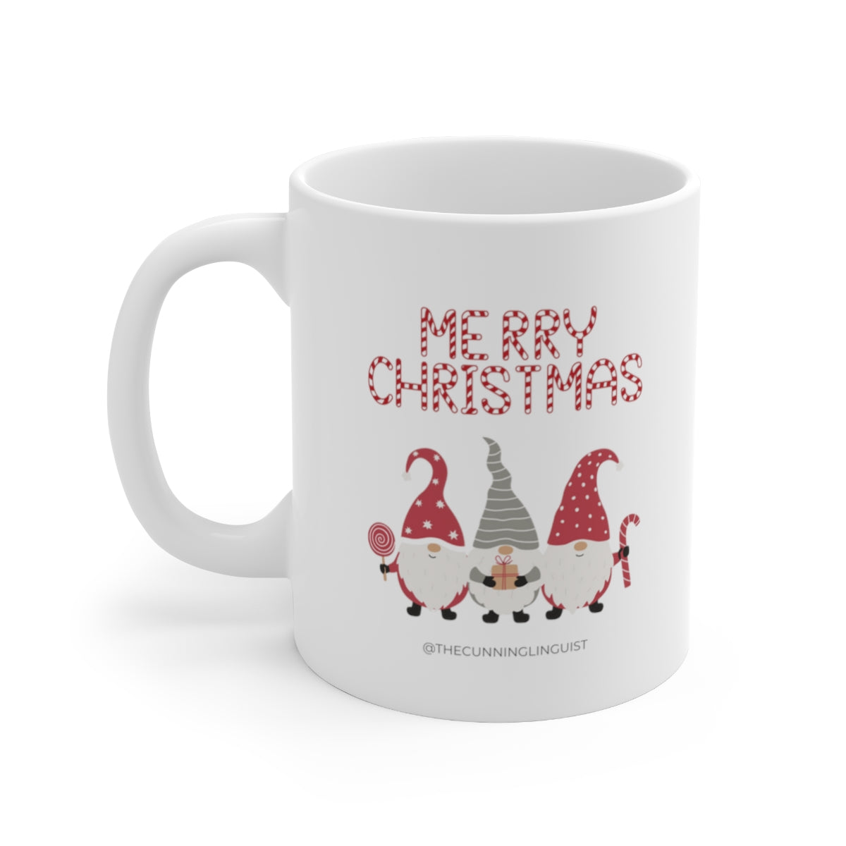 Candy Cane Gnomes Ceramic Mug