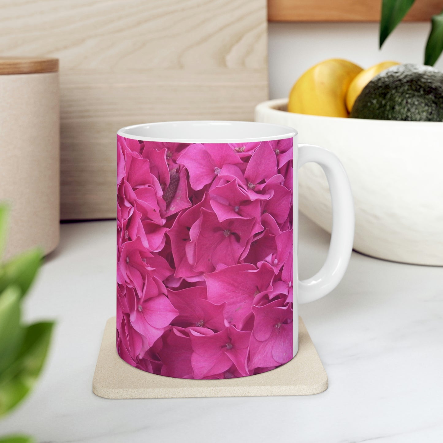 Pink Flower Flow Ceramic Mug