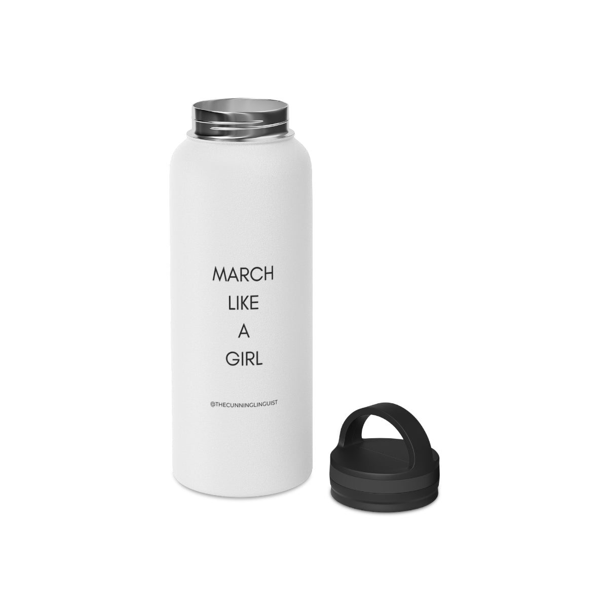 March Like A Girl Stainless Steel Water Bottle