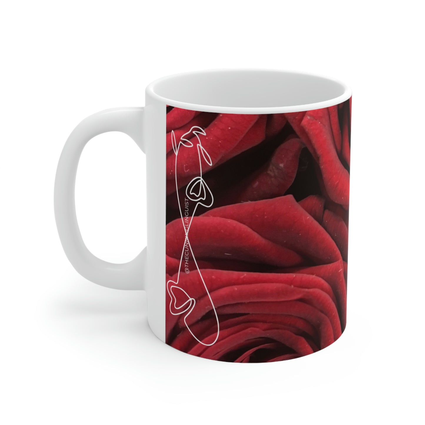 Red Roses Flow Ceramic Mug