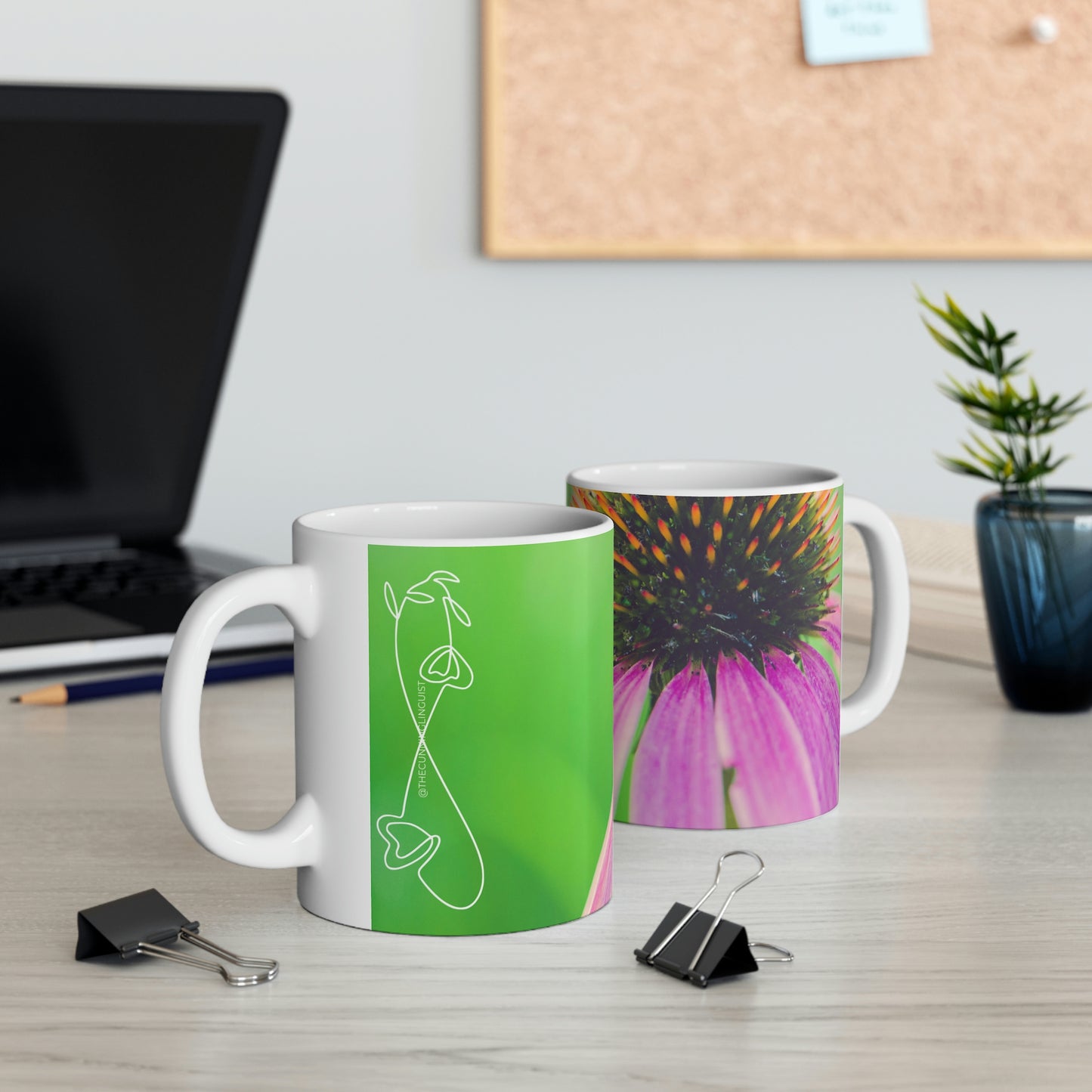 Cone Flower Vibes Ceramic Mug