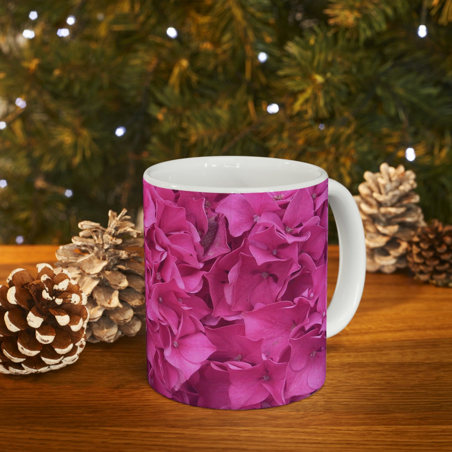 Pink Flower Flow Ceramic Mug