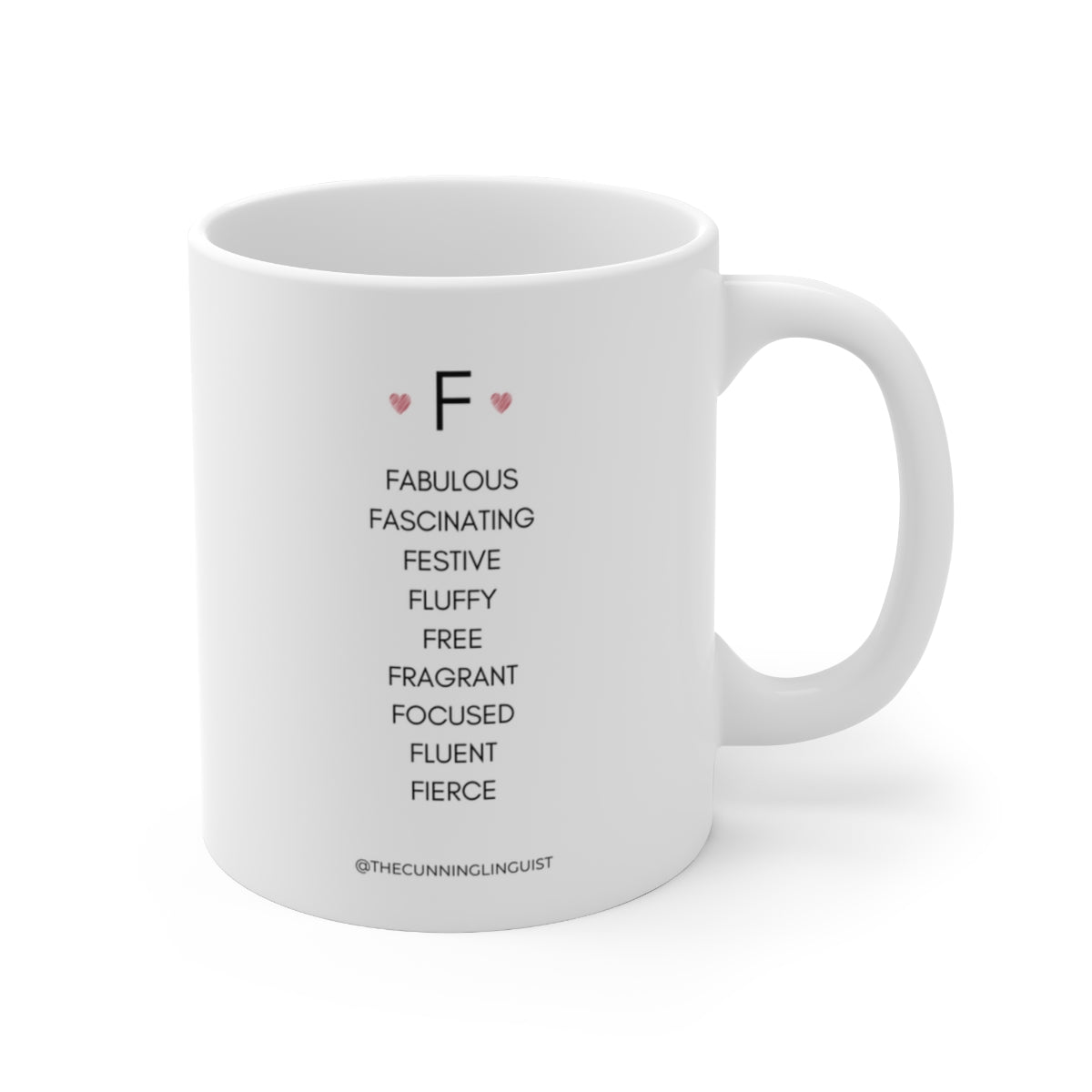 F is for Who You Are Ceramic Mug