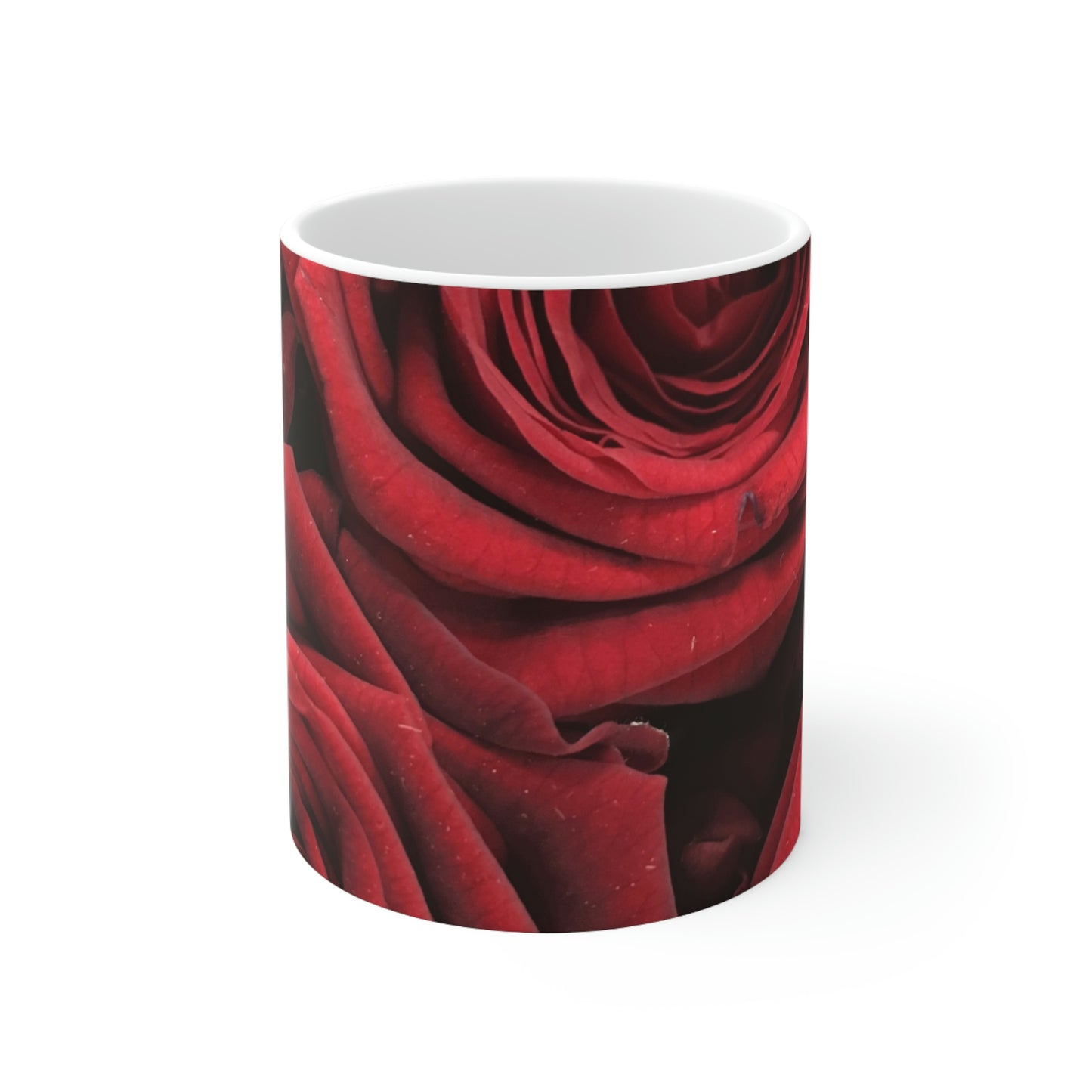 Red Roses Flow Ceramic Mug