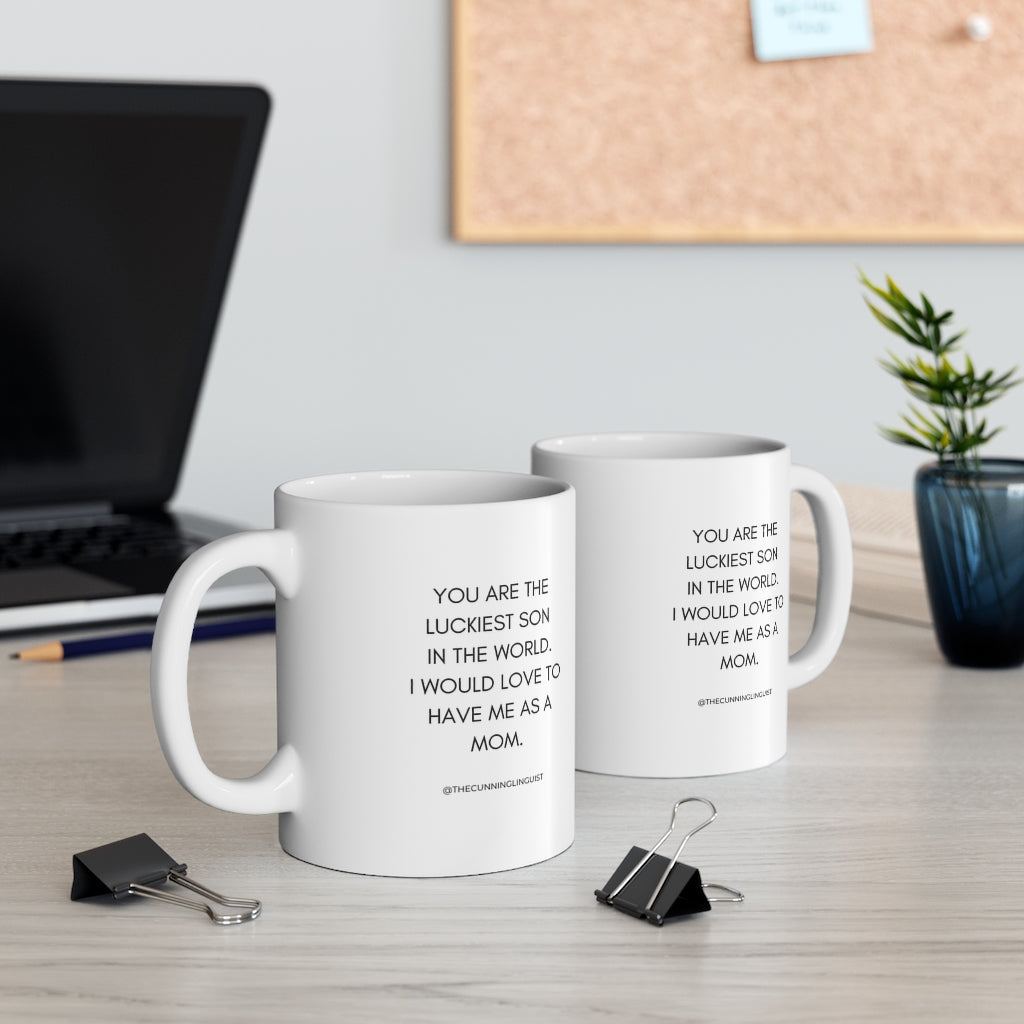 The Luckiest Son Ceramic Mug