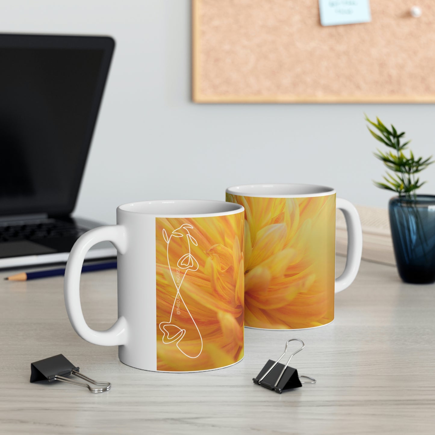 Mellow Yellow Flow Ceramic Mug