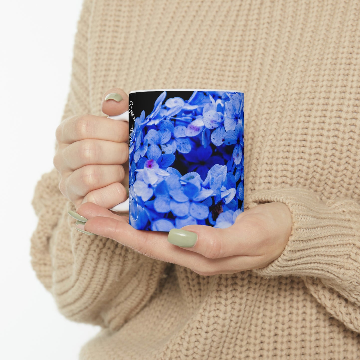 Purple Hydrangea Flow Ceramic Mug