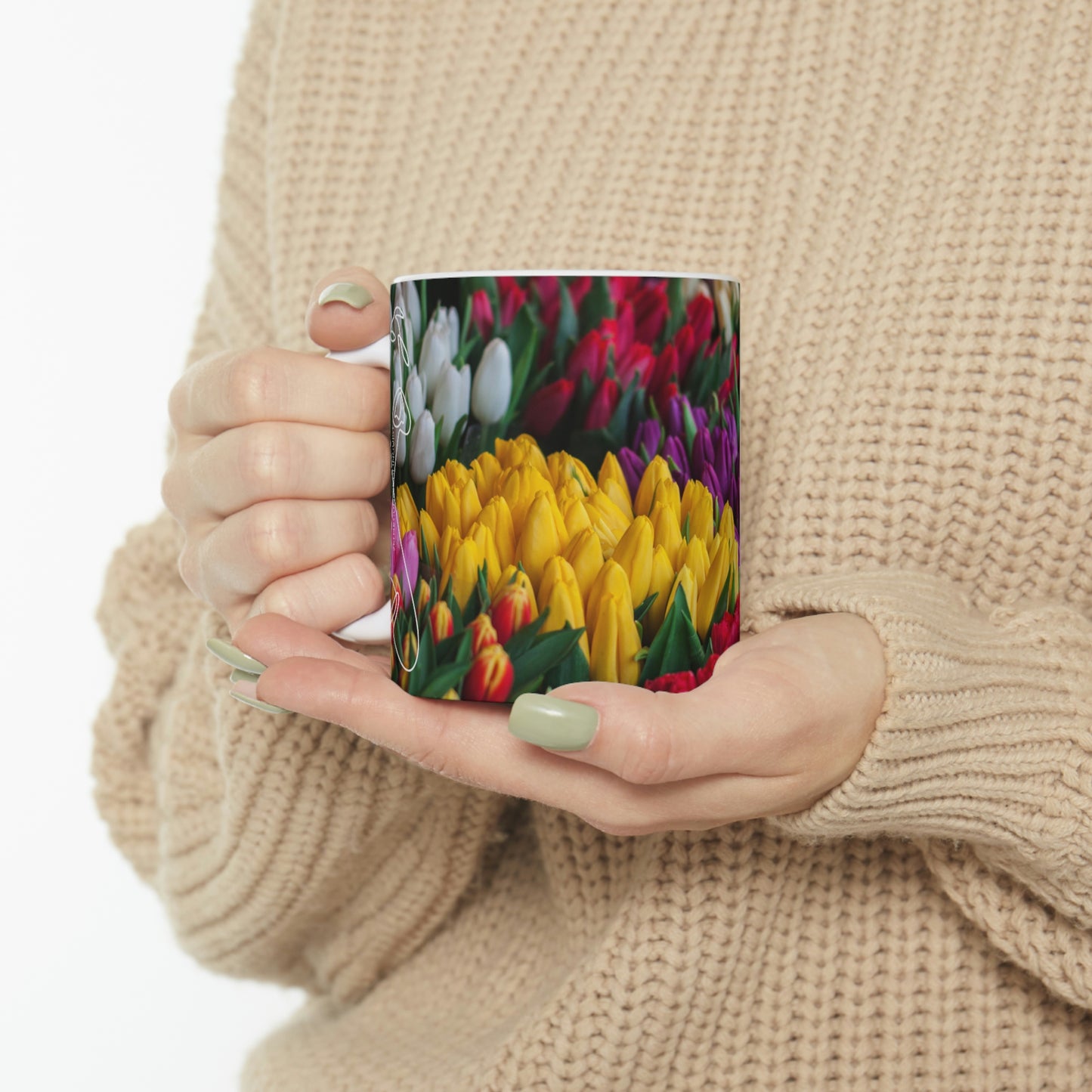 Many Flower Flow Ceramic Mug