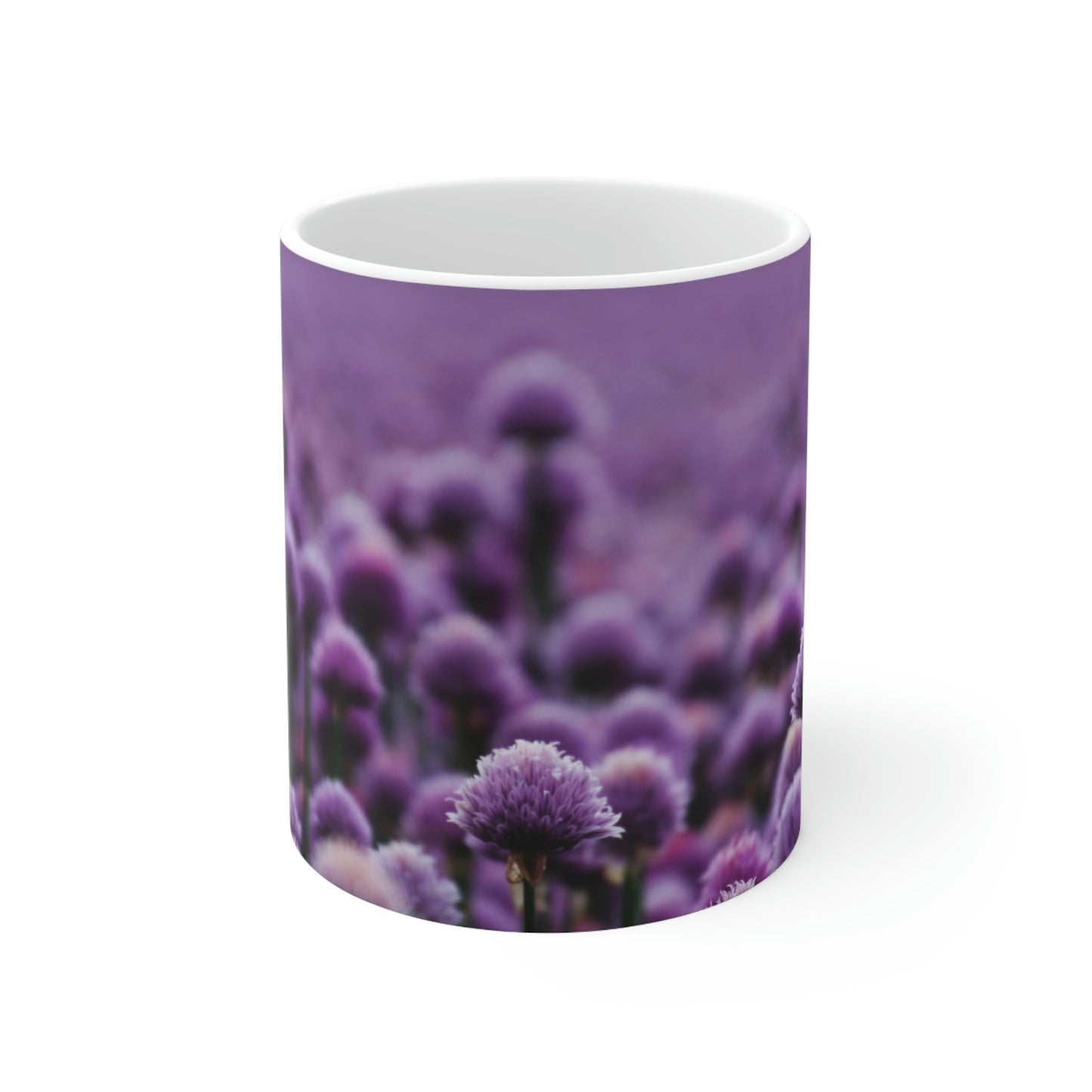 Purple Flower Flow Ceramic Mug