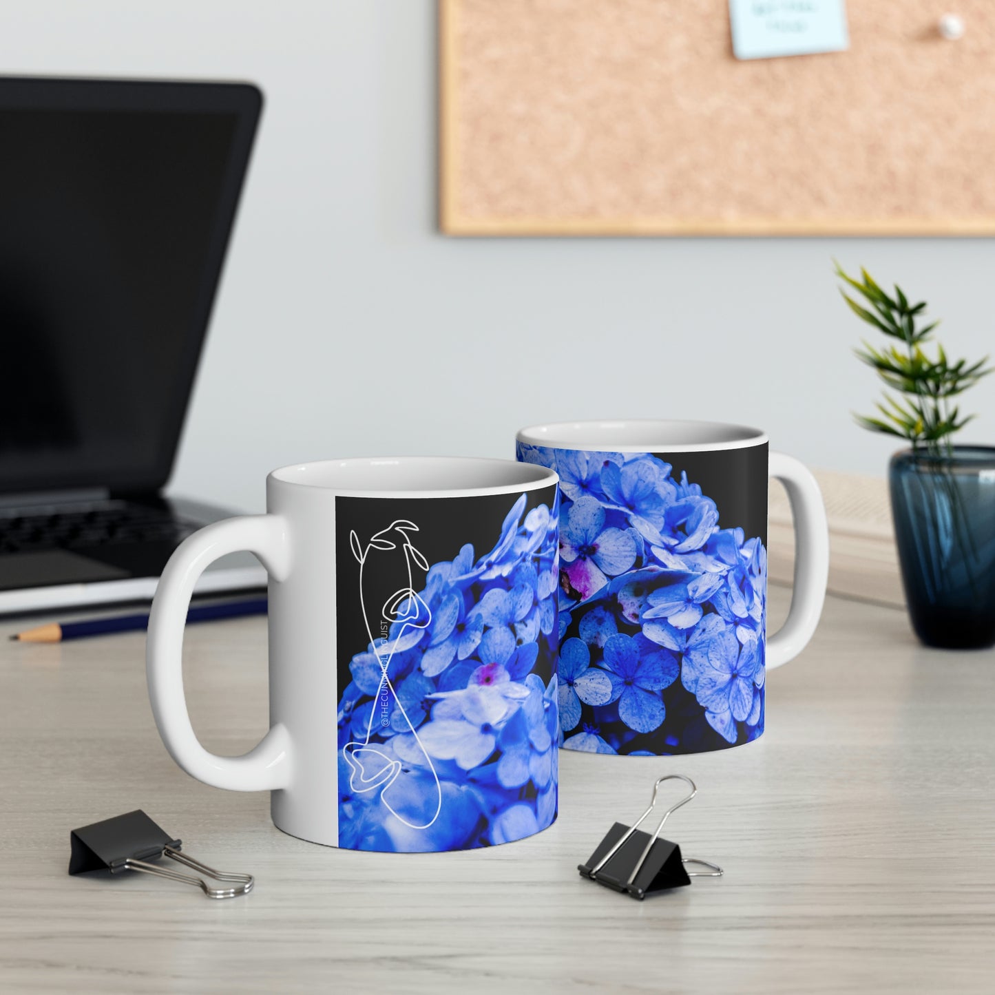 Purple Hydrangea Flow Ceramic Mug