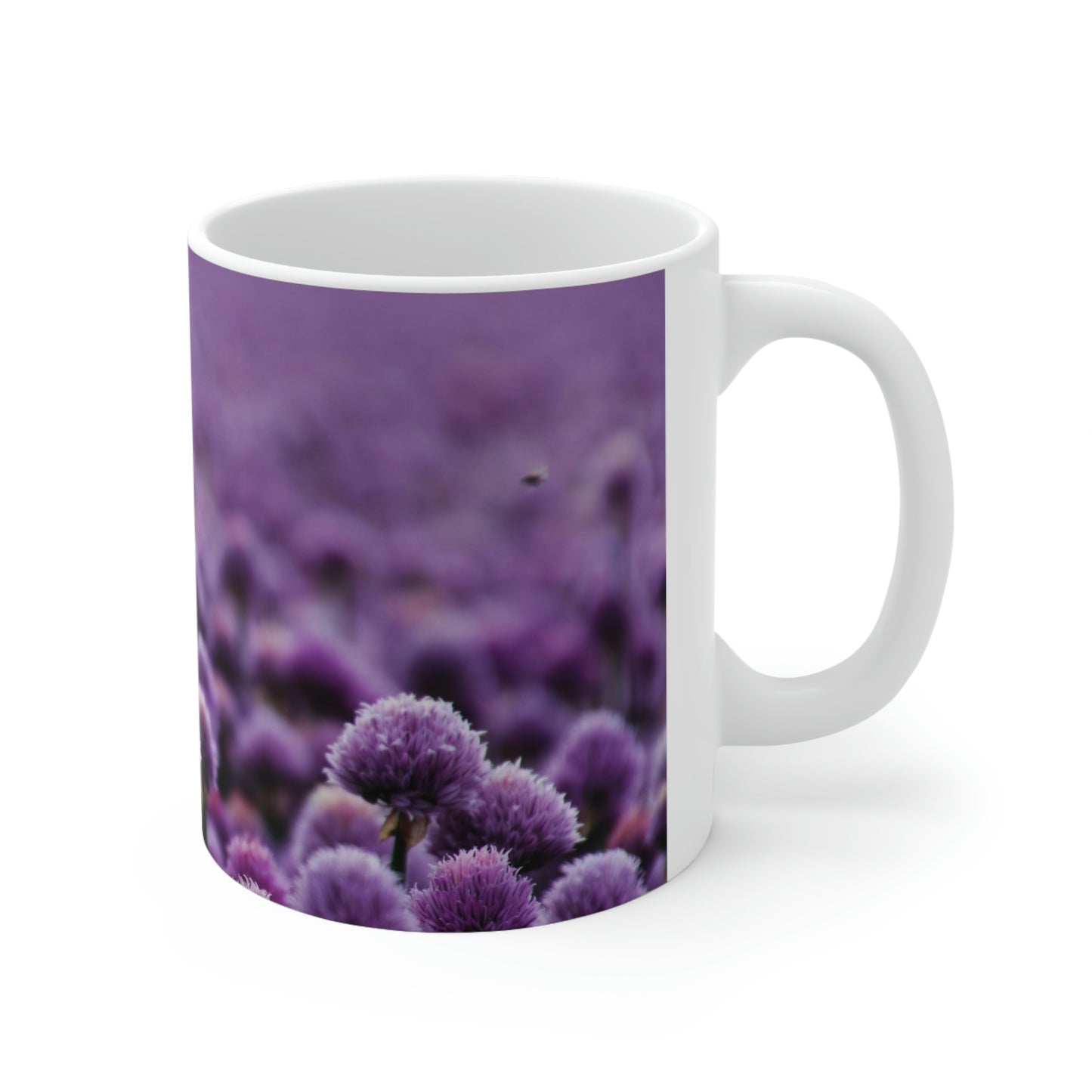 Purple Flower Flow Ceramic Mug