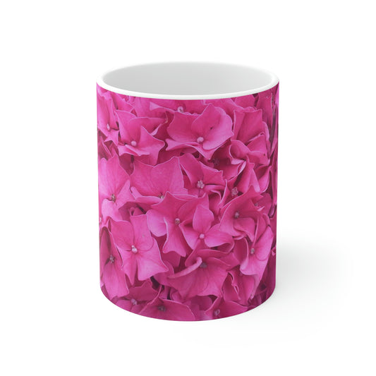 Pink Flower Flow Ceramic Mug