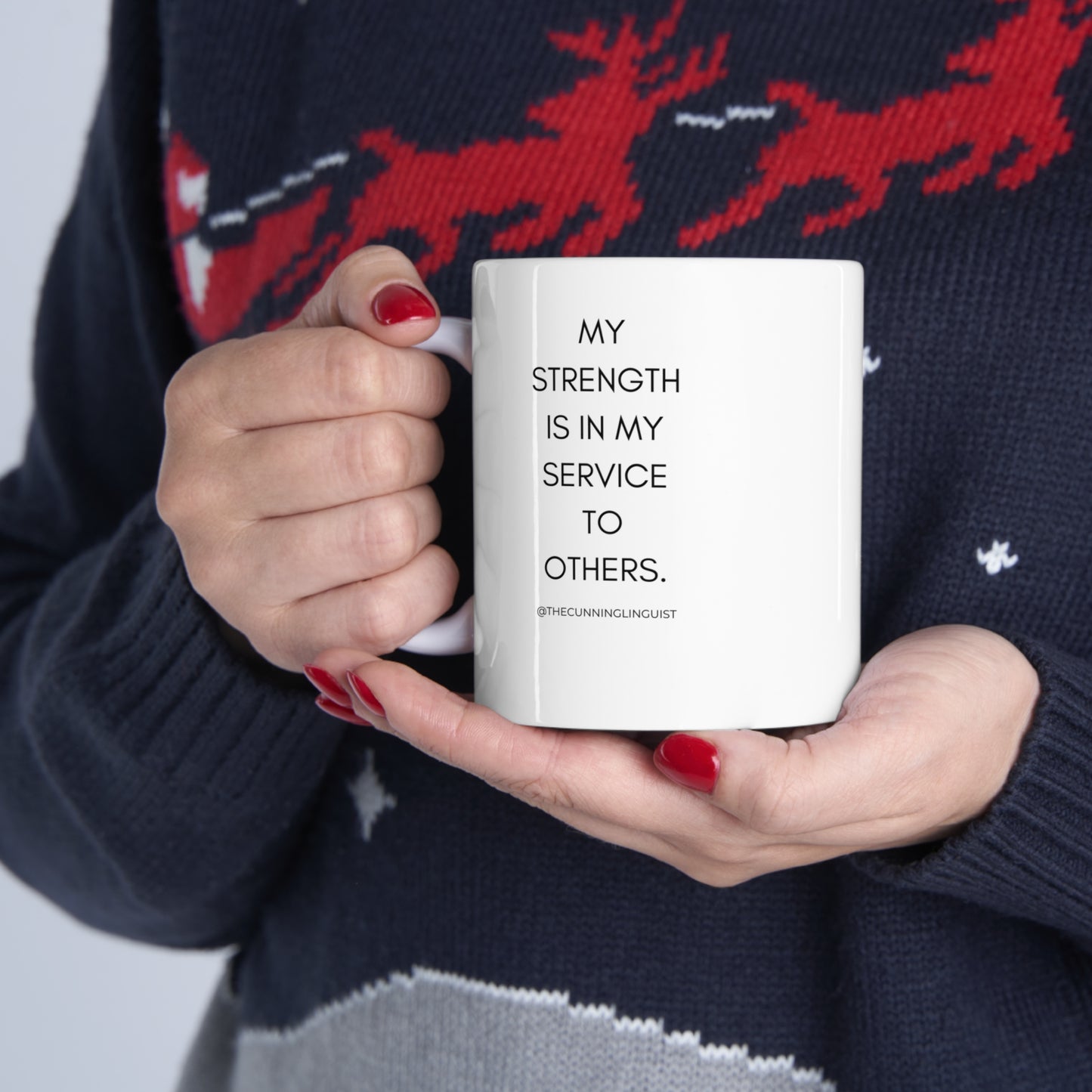 Strength in Service Ceramic Mug