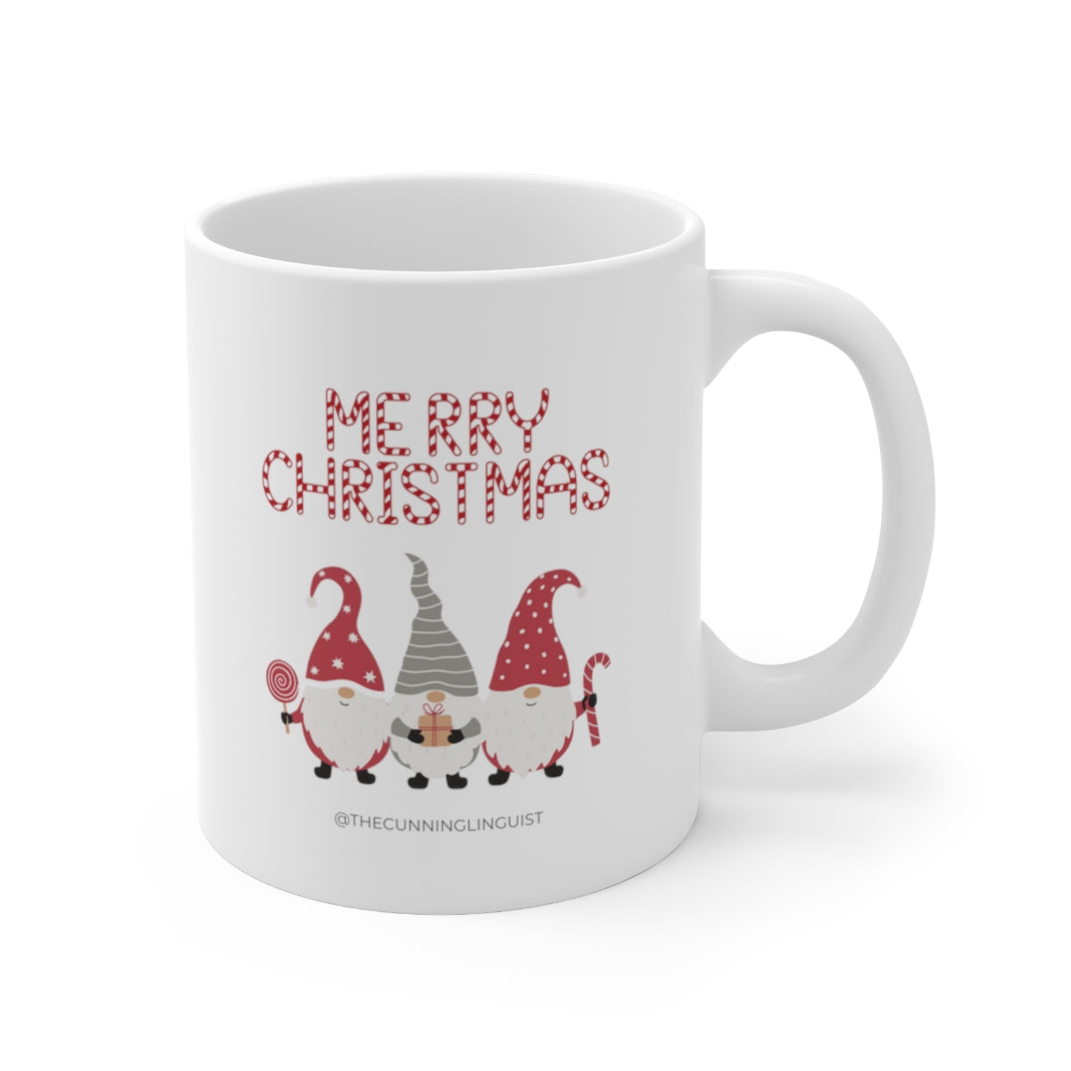 Candy Cane Gnomes Ceramic Mug