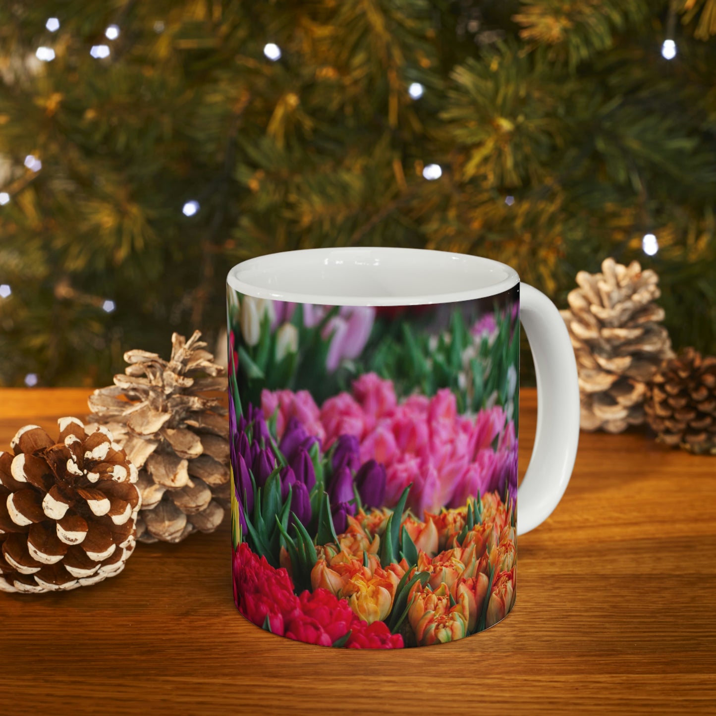 Many Flower Flow Ceramic Mug