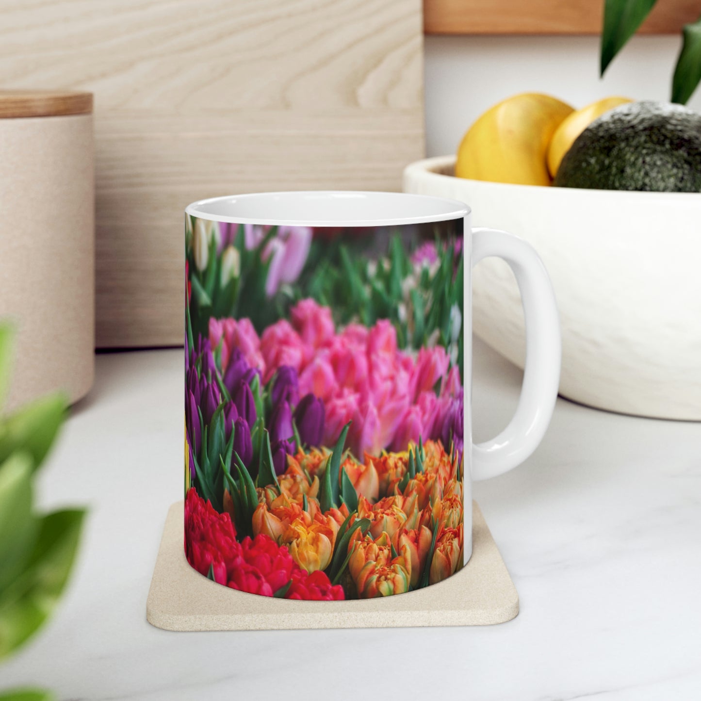 Many Flower Flow Ceramic Mug