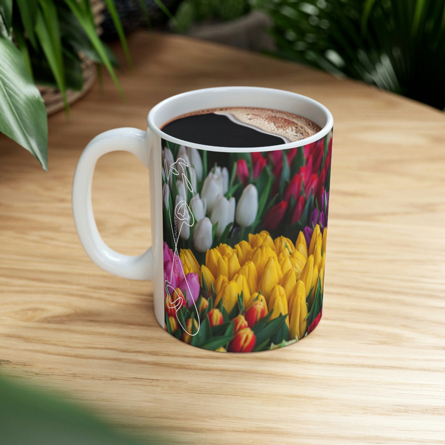 Many Flower Flow Ceramic Mug