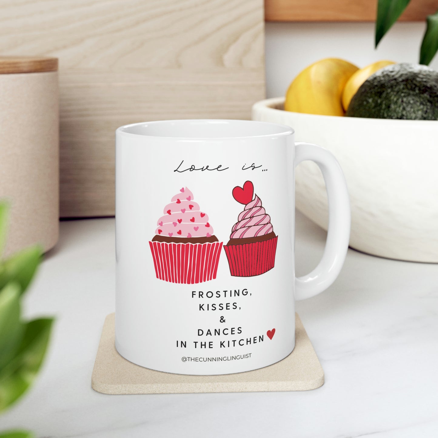 Frosting and Kisses Ceramic Mug