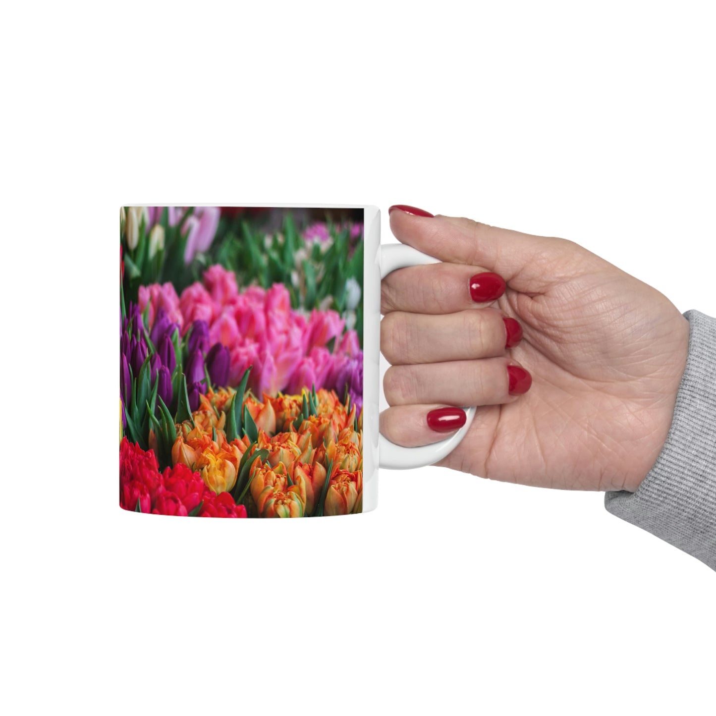 Many Flower Flow Ceramic Mug