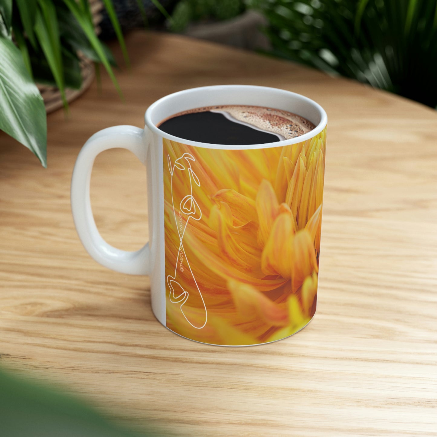 Mellow Yellow Flow Ceramic Mug