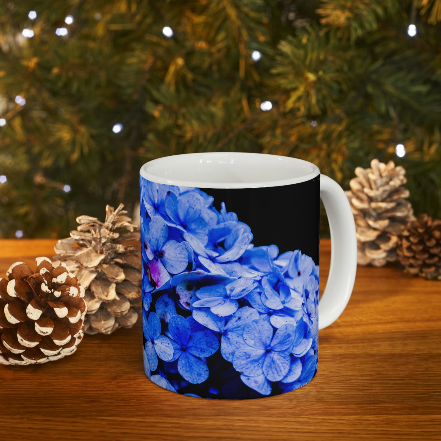 Purple Hydrangea Flow Ceramic Mug