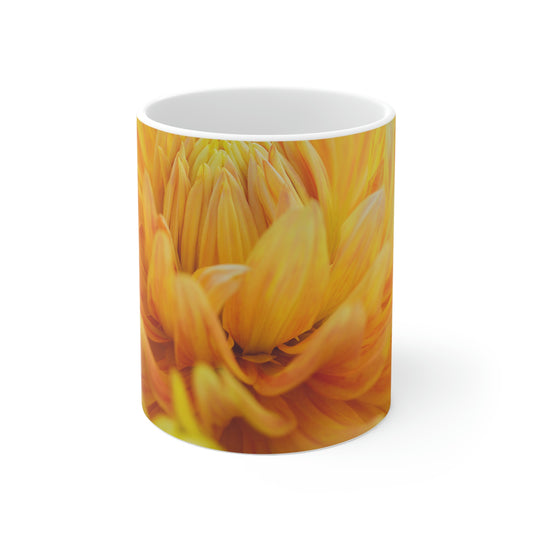 Mellow Yellow Flow Ceramic Mug