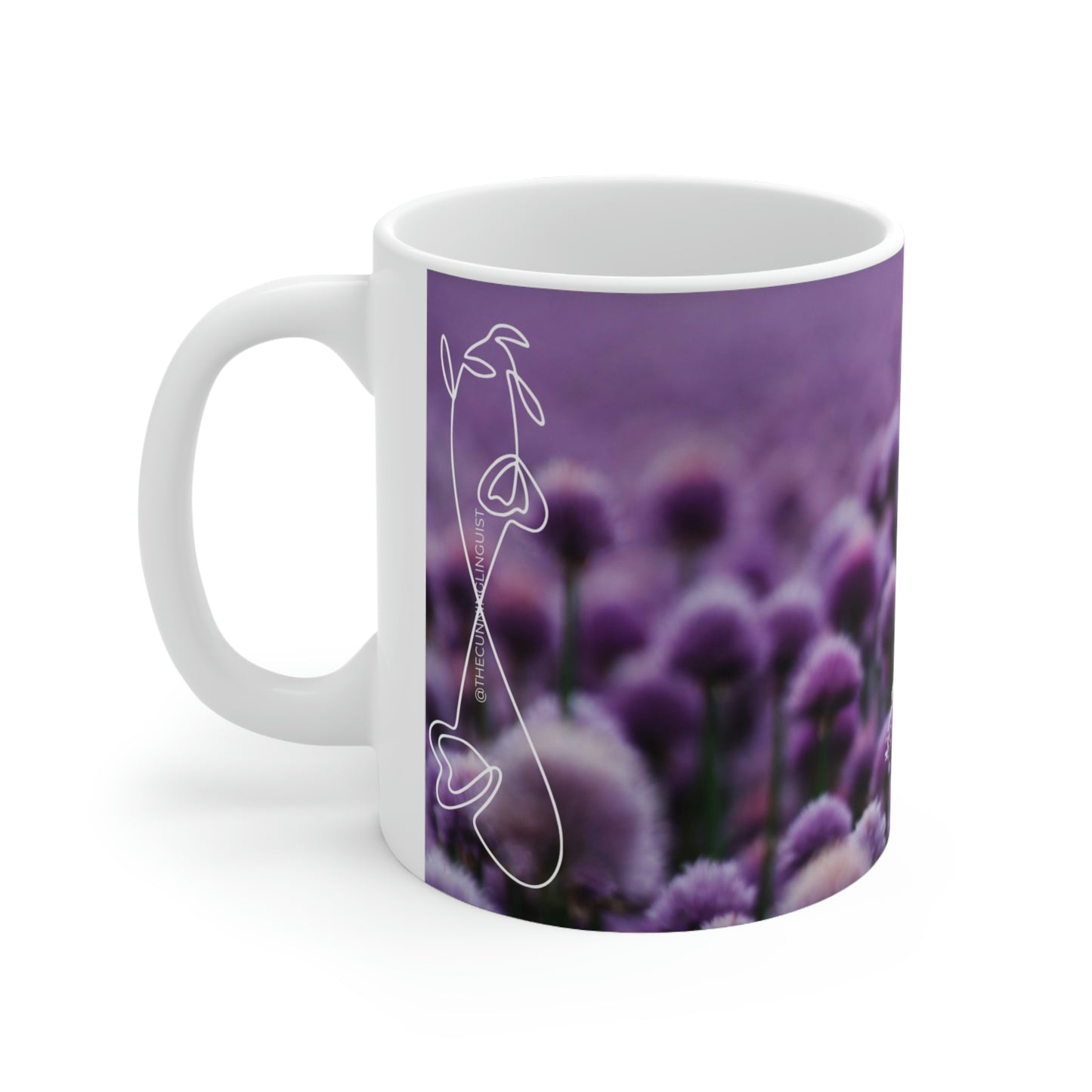 Purple Flower Flow Ceramic Mug