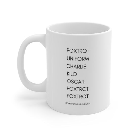 Foxtrot Kilo Ceramic Mug