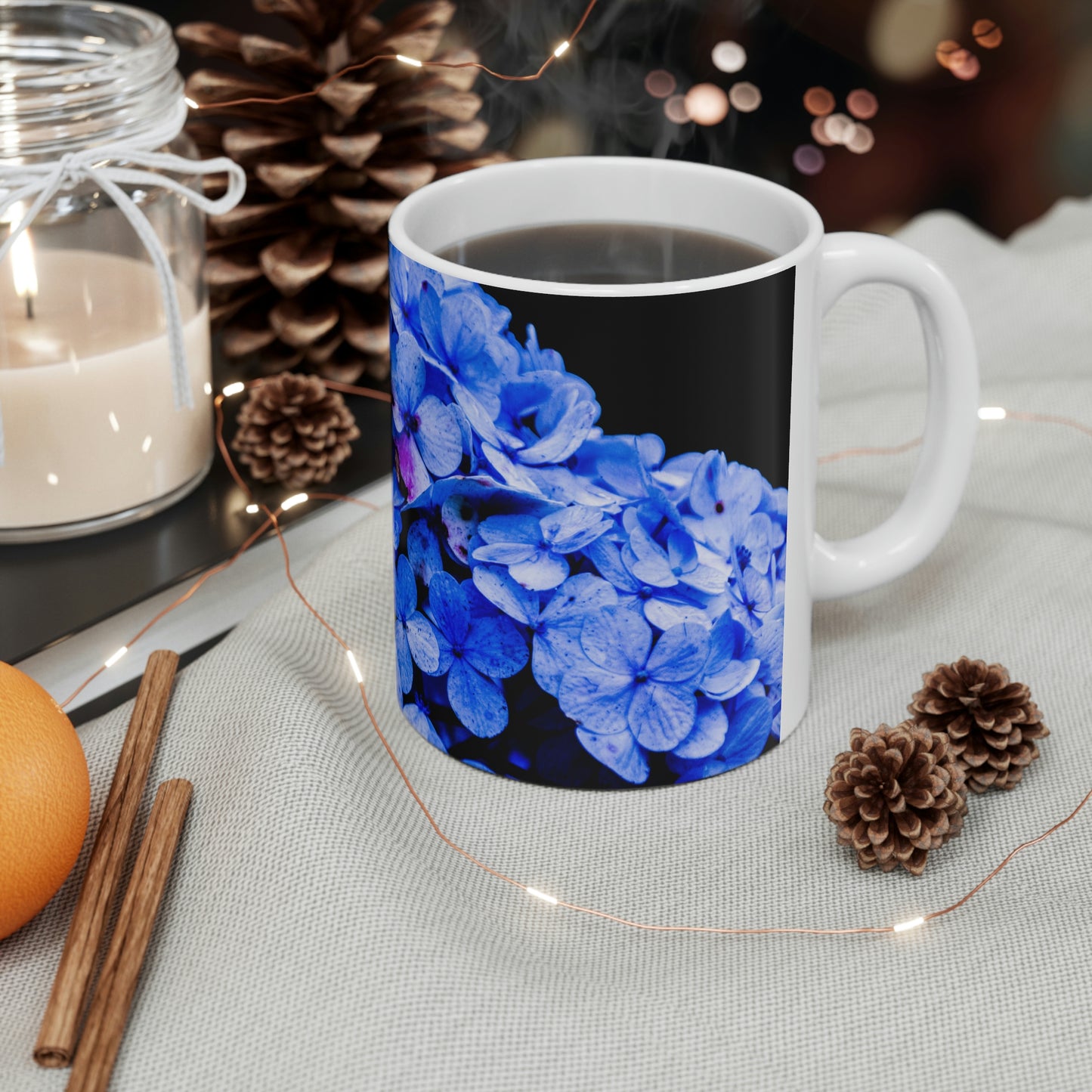 Purple Hydrangea Flow Ceramic Mug