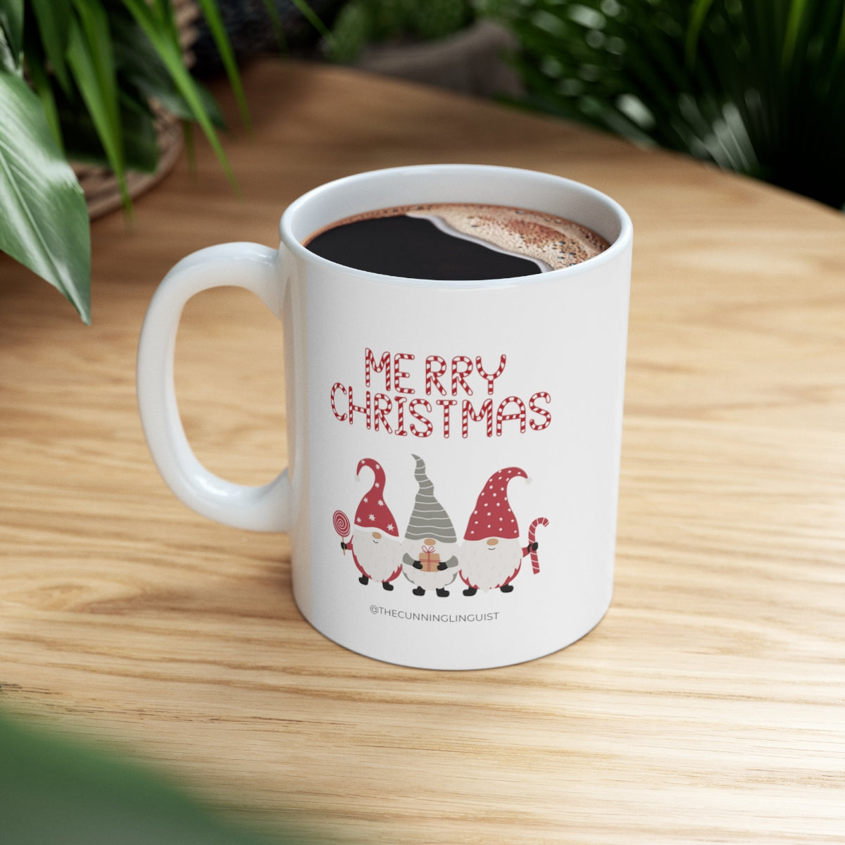 Candy Cane Gnomes Ceramic Mug