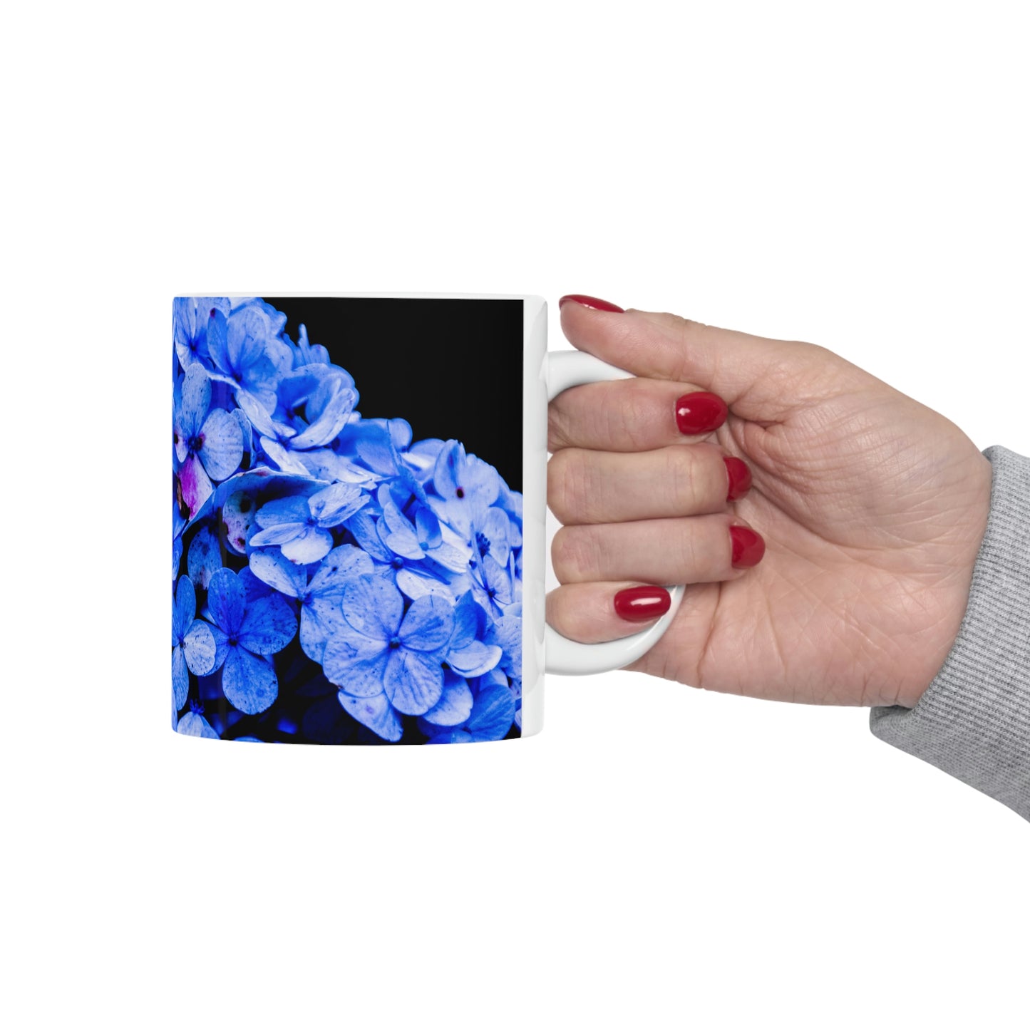 Purple Hydrangea Flow Ceramic Mug