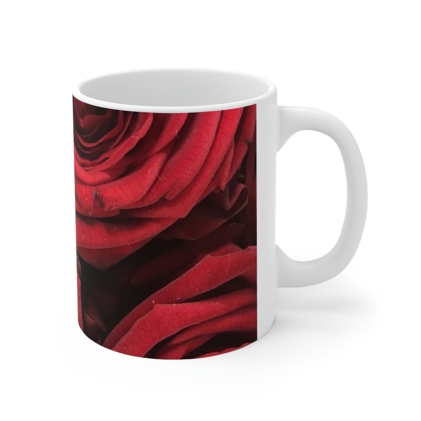 Red Roses Flow Ceramic Mug