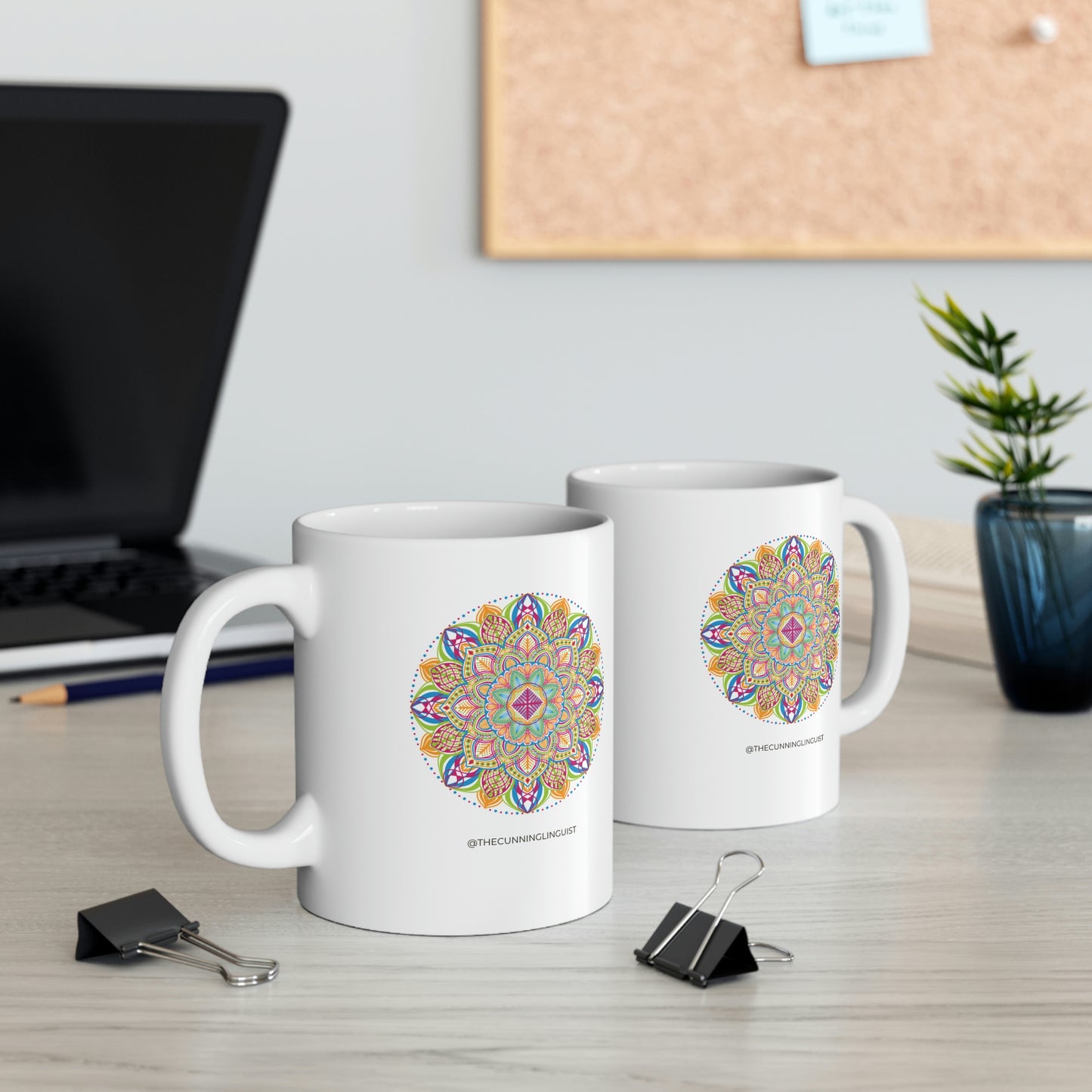 Marvelous Blue Mandalas Ceramic Mug