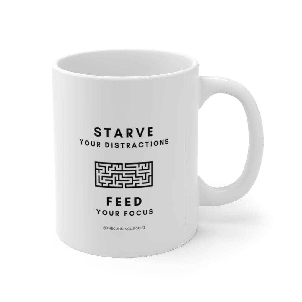 Starve Your Distractions Ceramic Mug