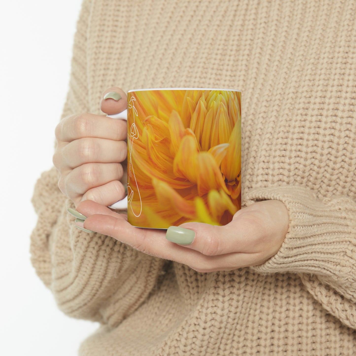 Mellow Yellow Flow Ceramic Mug